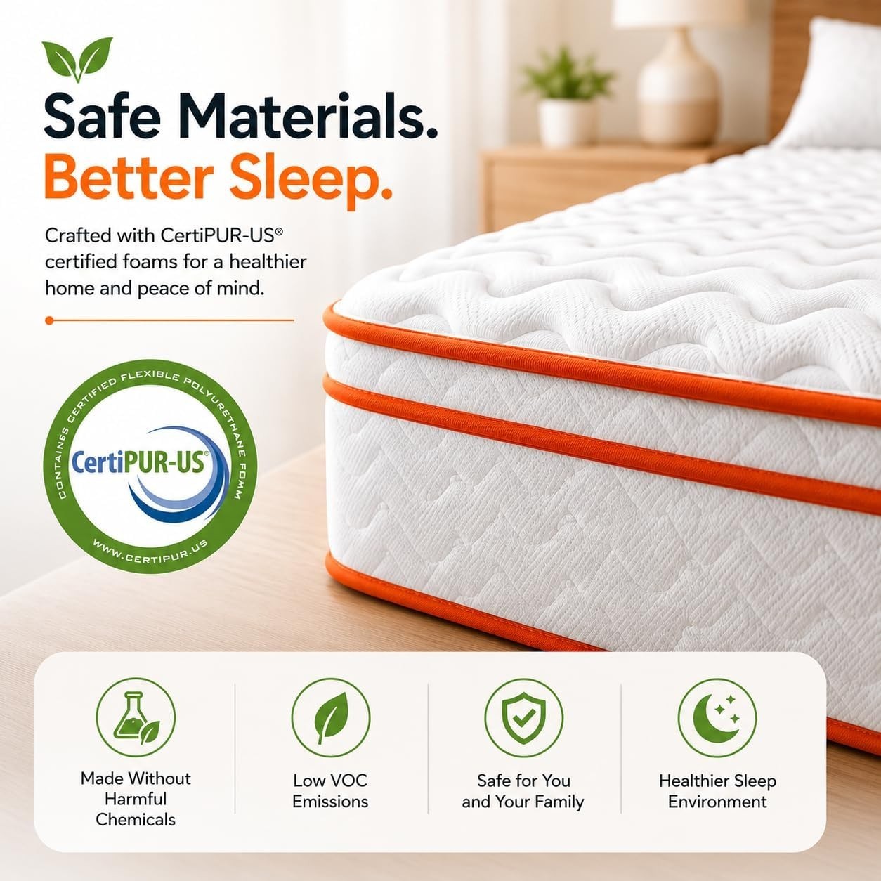 10 Inch Hybrid Mattress Medium Firm Memory Foam Pocket Coil Mattress in a Box