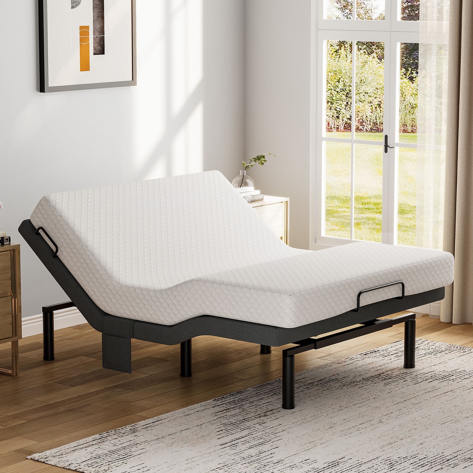 Upgraded Adjustable Bed Frame 1000LB Capacity Bed Base Remote Queen Twin XL