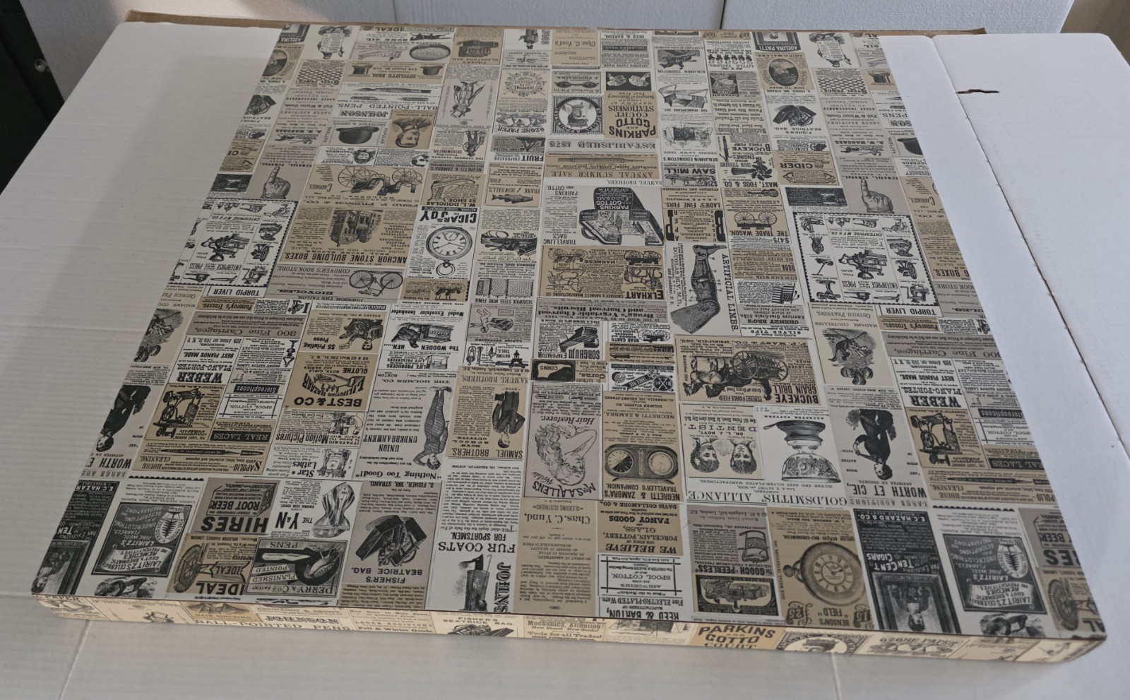 WENDY’S 30″ Newsprint Table VTG ORIGINAL 1st Gen BANNED 1970s VG w/o Base RARE!