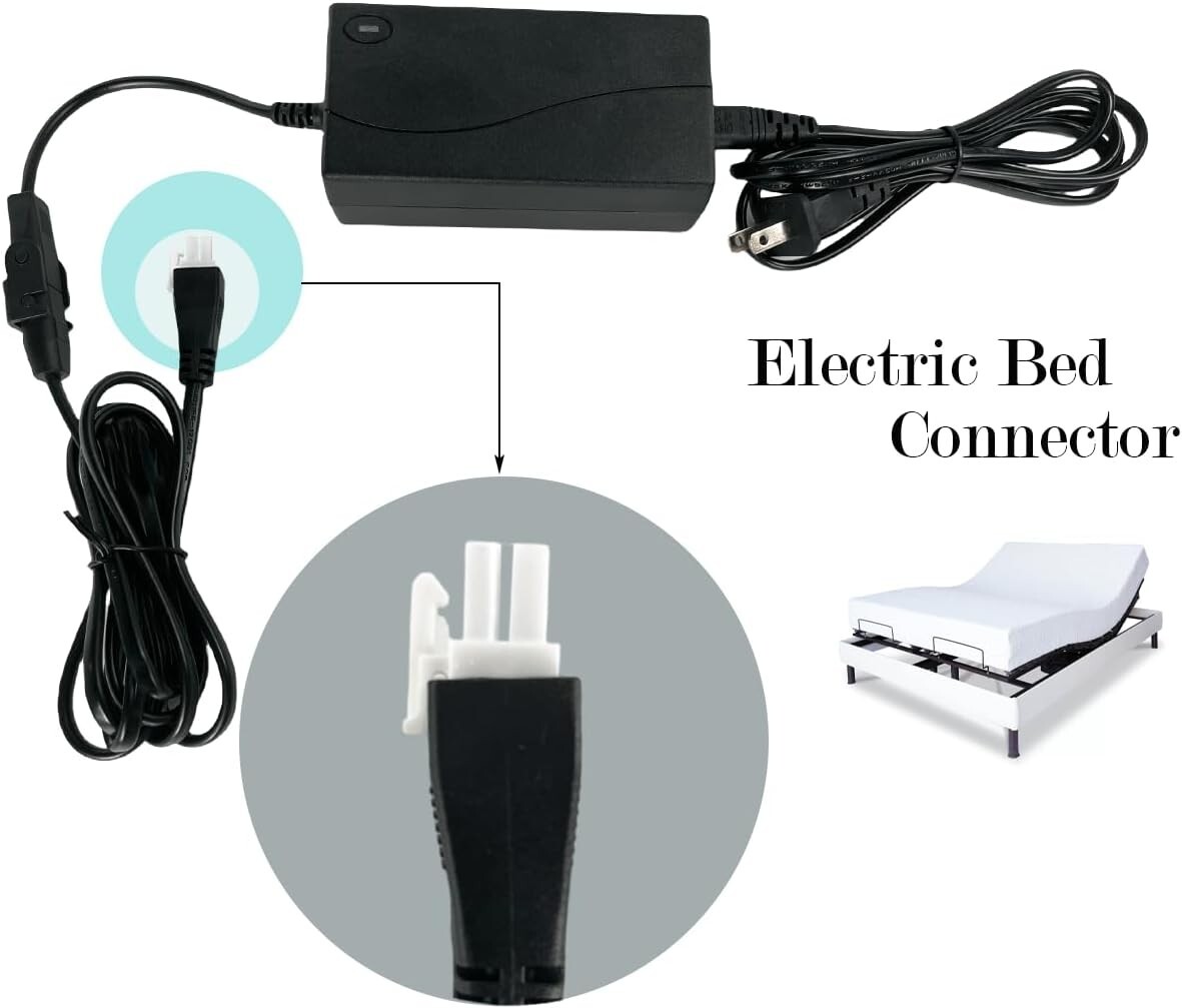 29V2A Adjustable Bed Power Adapter 3 Pcs Kit for Tempur-Pedic Ashely Ergo Extend