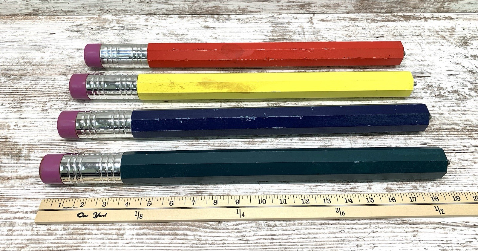 RARE! Vintage 1980s Pierre Sala Pencil Table Desk Multicolor 23.5”x18”x19.5”