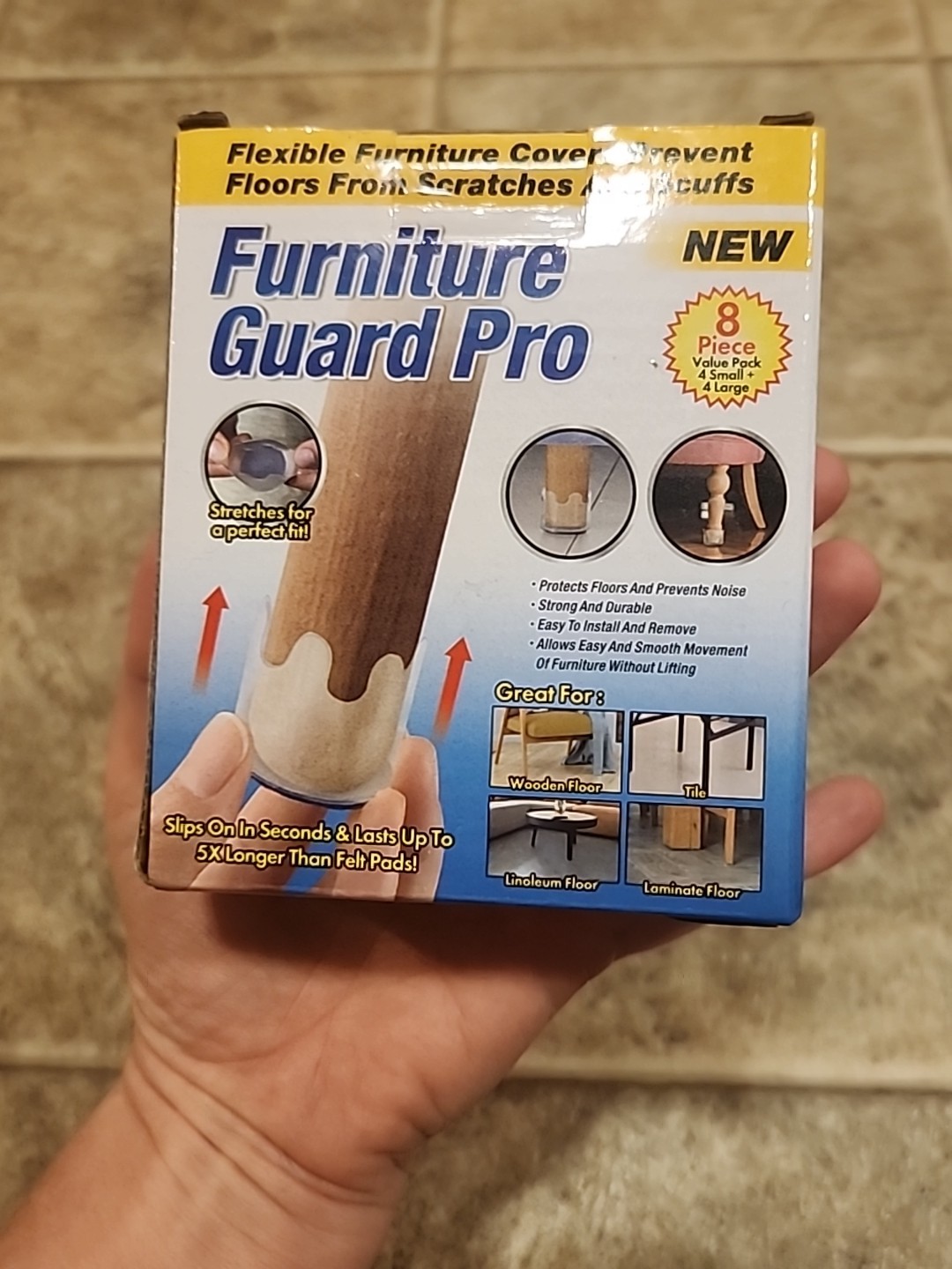 NEW FURNITURE GUARD PRO 8 PACK – 3 Boxes (4-Small & 4-Large Per Pack)