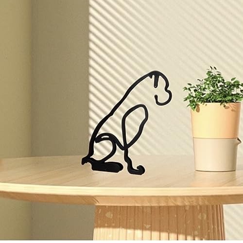 Minimalist Metal Abstract Line Art Sculpture, Boxer | Personalized, Creative