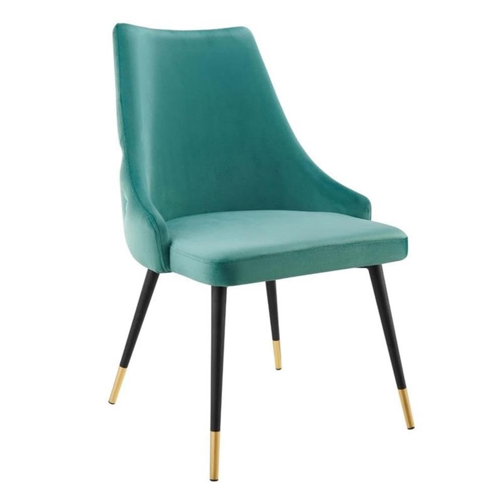Modway Adorn Tufted Performance Velvet Dining Side Chair Teal 25D X 22W X 34H