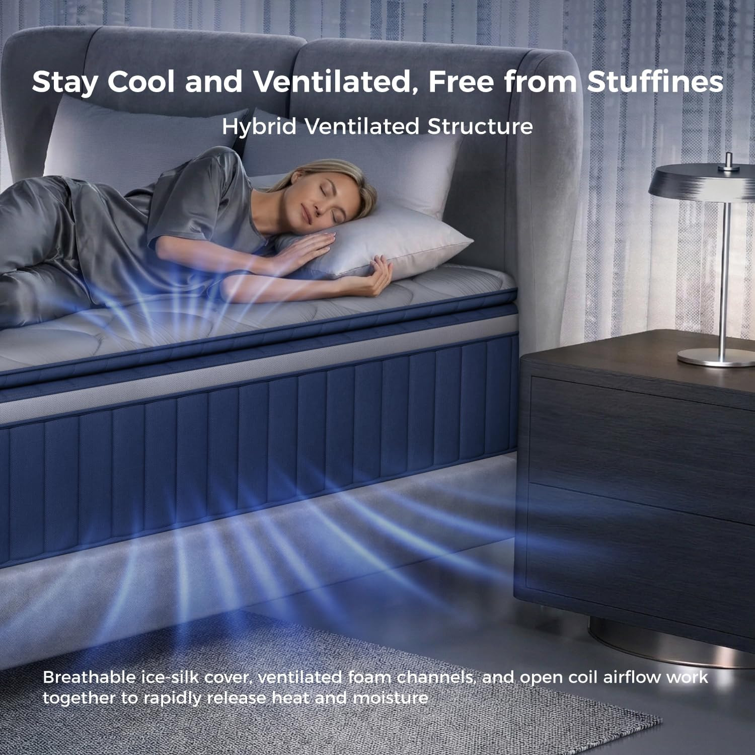 Coolnest 14″ King Mattress – Hybrid, Pillow Top & Memory Foam, Medium Firm