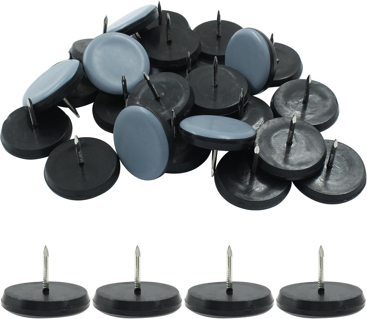 1-1/4″ Nail on Furniture Sliders – Heavy Duty PTFE Chair Leg Slider