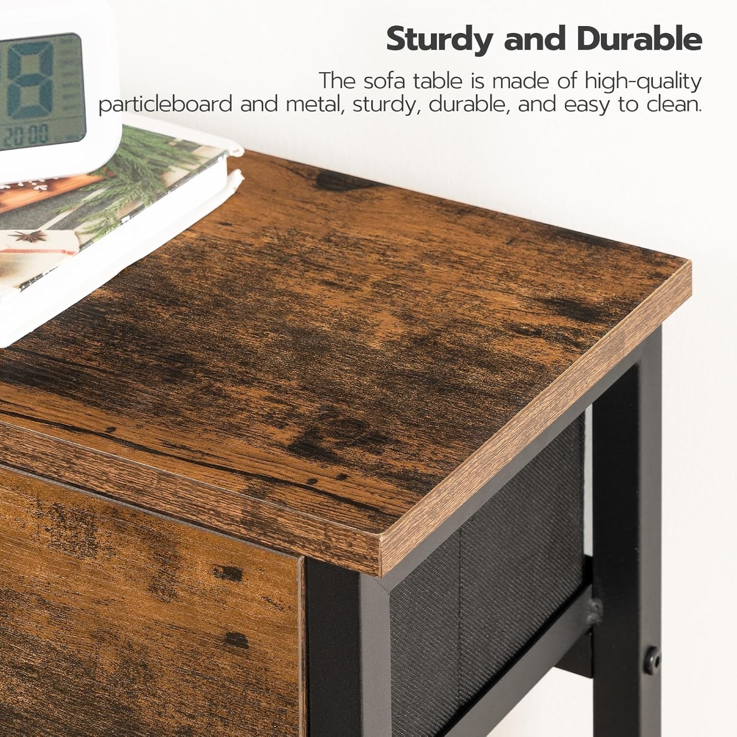 29.5″ Narrow Console Table with 2 Fabric Drawers, Small Entryway Table with 2…