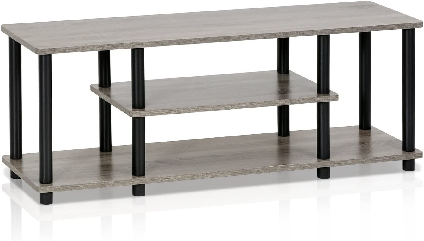 Turn-N-Tube No Tools 3D 3-Tier Entertainment TV Stand up to 50 Inch TV, round Tu
