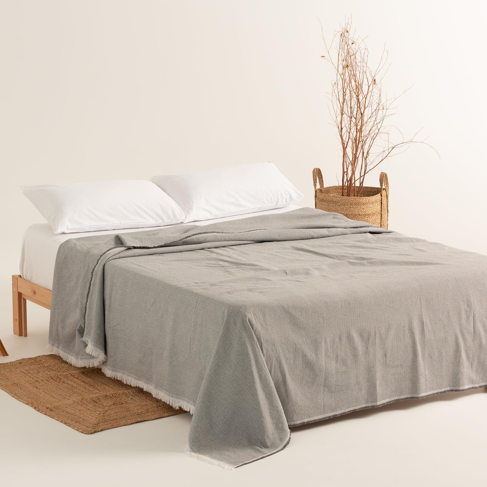 Sofa Throw for 2 Seater, Multi Purpose Bedspread, Bed Throw 90/105 cm, Jarapa…
