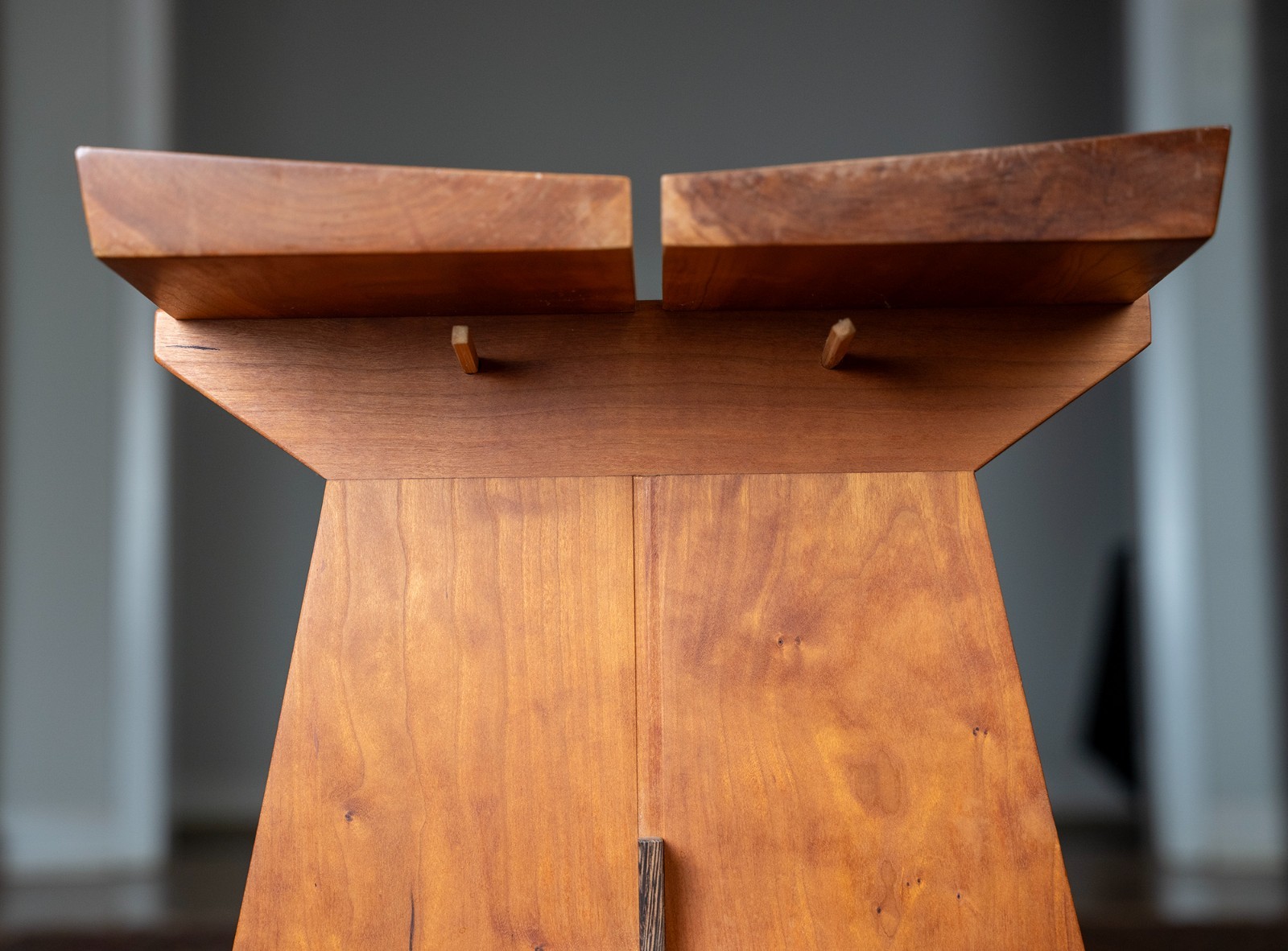 Handcrafted Solid Wood Bench – Signed Designer Piece, Modern Joinery, Cherry