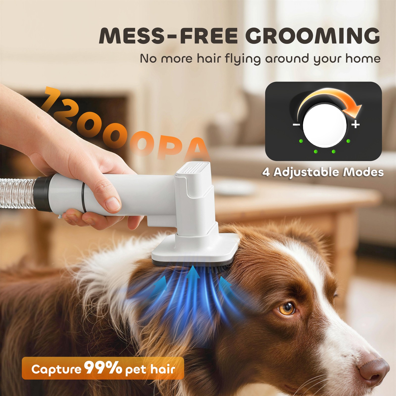 5 in 1 Dog Grooming Vacuum & Dryer w/ Clipper