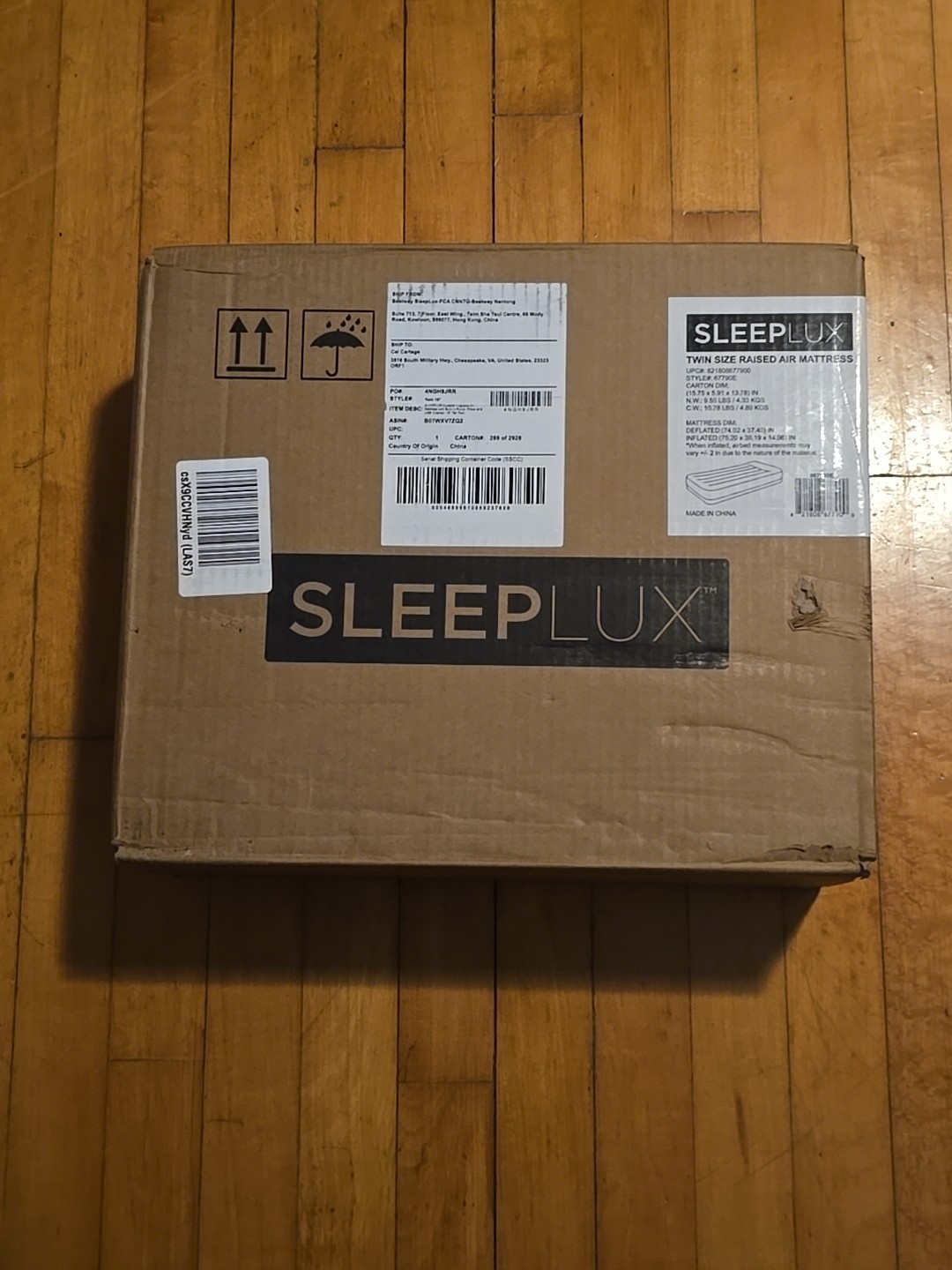 SLEEPLUX Durable Inflatable Twin Air Mattress Brand New SEALED IN BOX