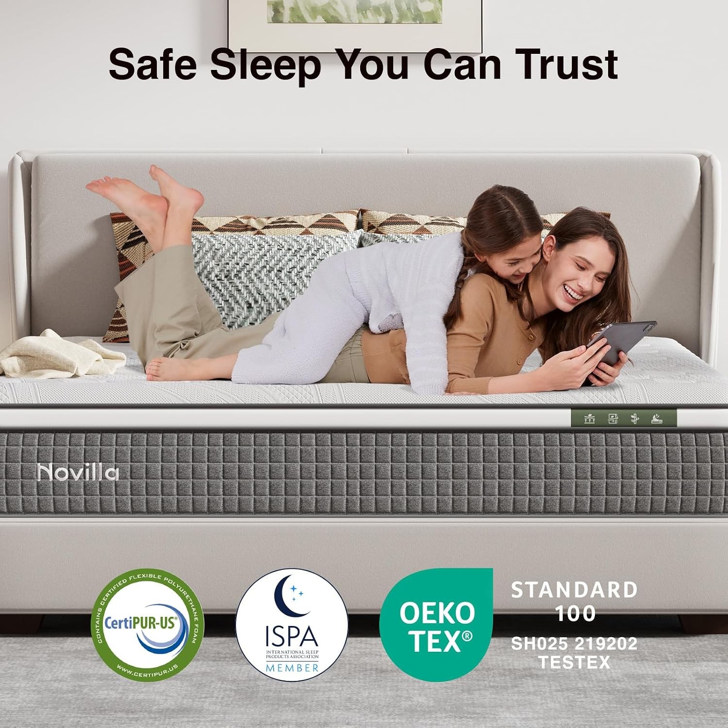 12 Inch XL Twin Mattress,Twin XL Hybrid Mattress with Gel Memory Foam,Pocketed