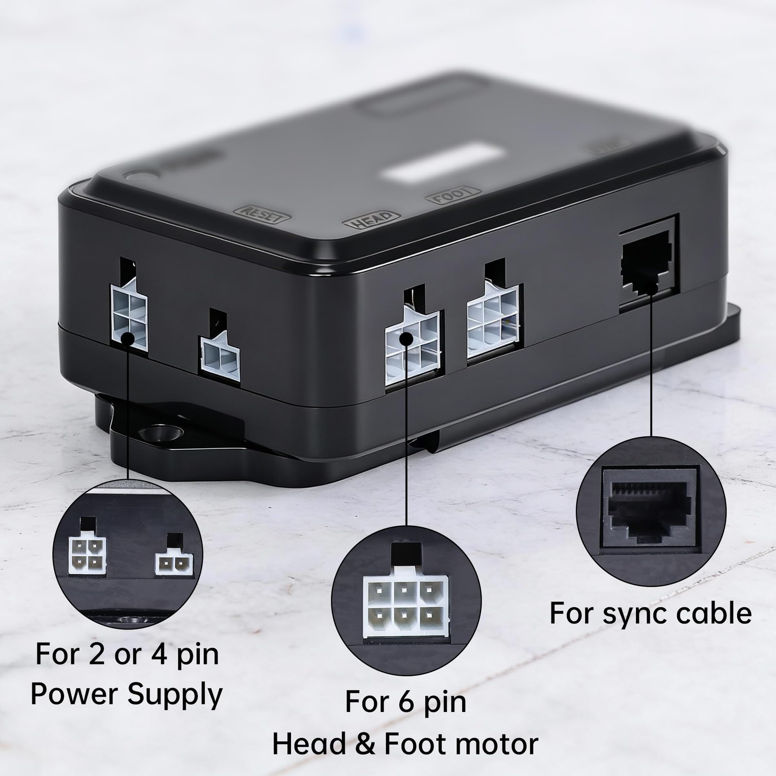 Richmat HJC25 Adjustable Bed Control Box Replacement Wireless Remote 2 Motor