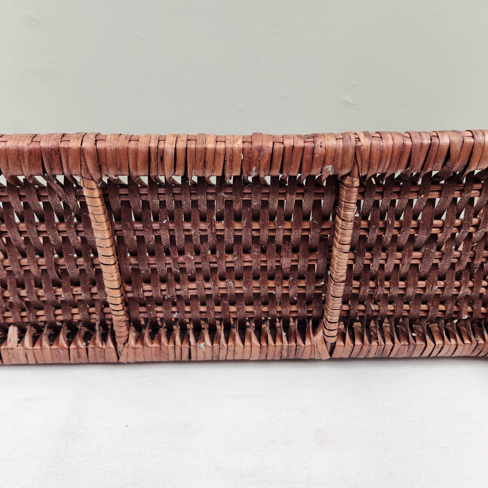 VTG Wicker 2‑Tier Shelf Boho Rattan Hanging or Tabletop Display Sustainable