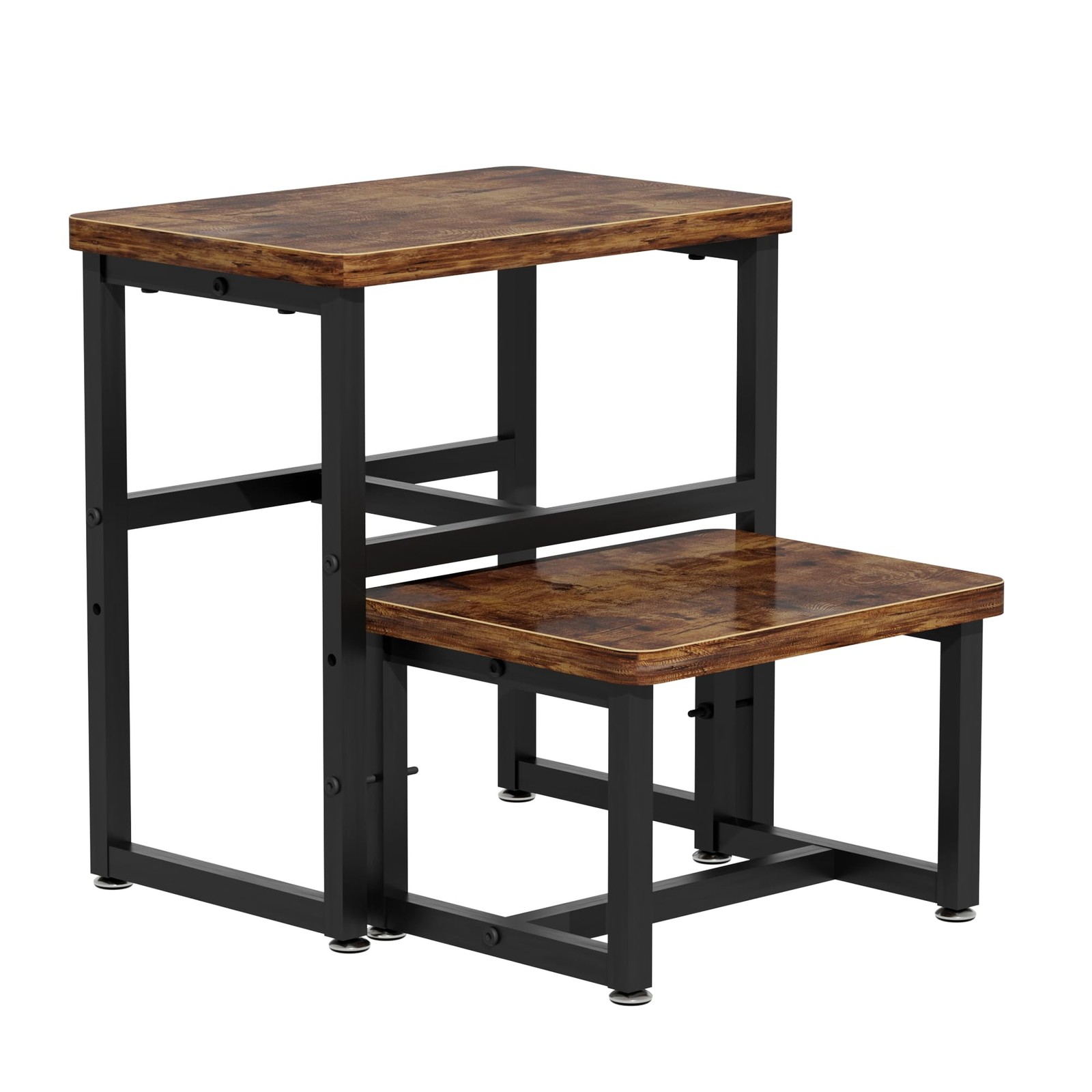 Tall Heavy Duty Wooden Toddler 2 Step Stool 450 LBS Capacity
