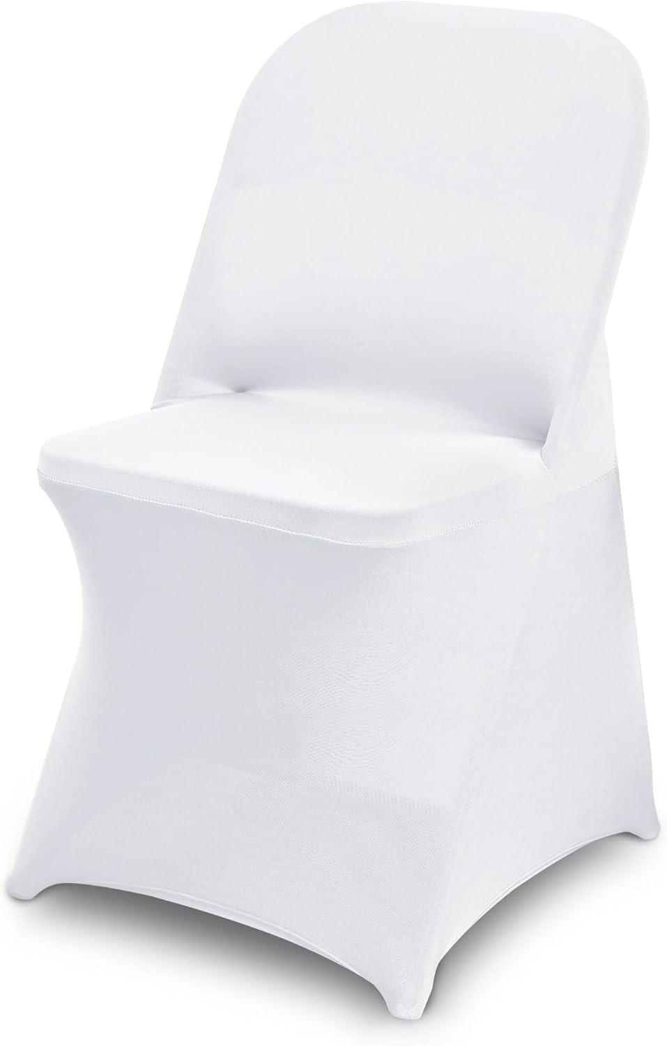 1 Pack White Spandex Stretch Folding Chair Covers for Wedding Party,Universal