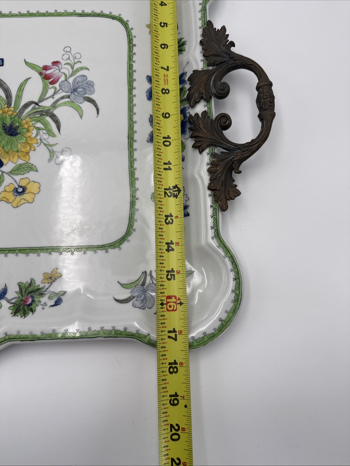 Vintage Chinese HUA RONG TANG ZHI table porcelain Flower Top Colorful
