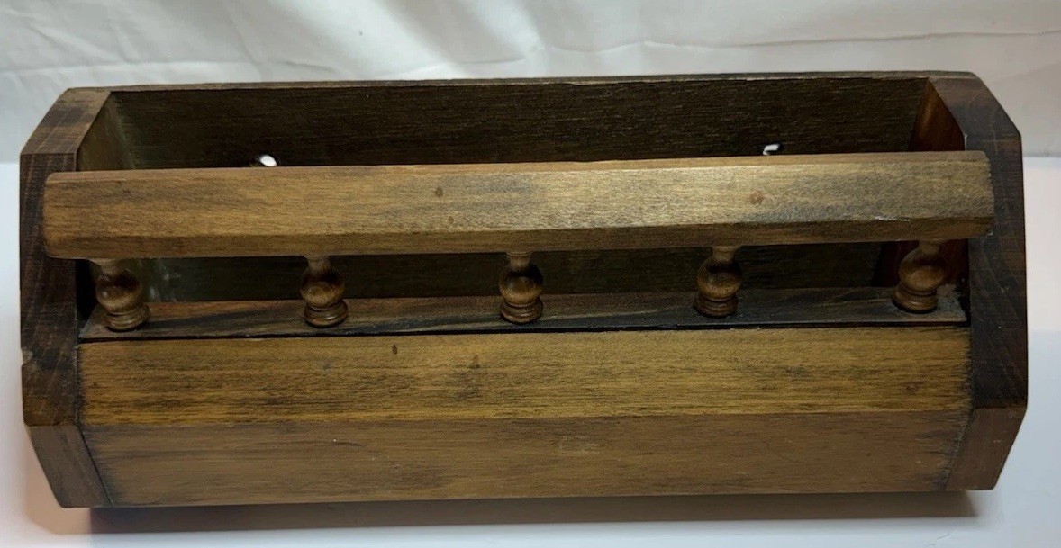 Home Interior Wall Shelf Captain’s Rail Planter Pocket 12.5″ x 4.5″ Solid Wood