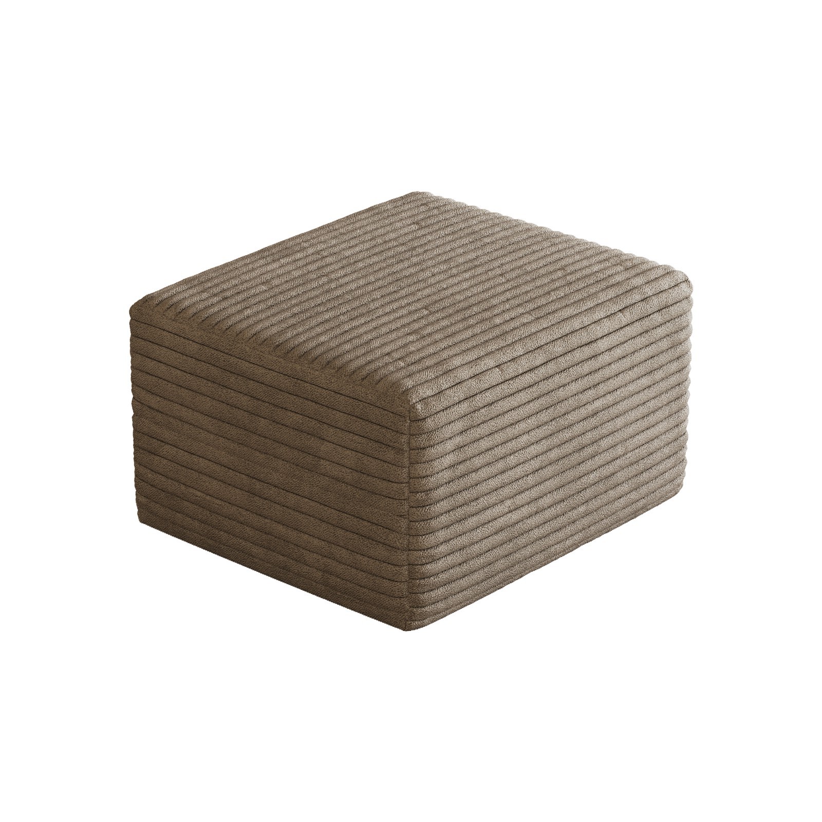 25.6″ Corduroy Ottoman Footrest Plush Memory Foam Sofa in a Box No Assembly