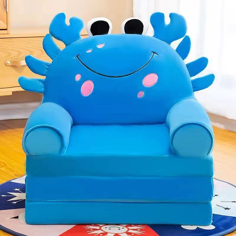 3 In 1 Kids Sofa Couch Fold Out Foldable Princess Toddler Chair Bed Recliners