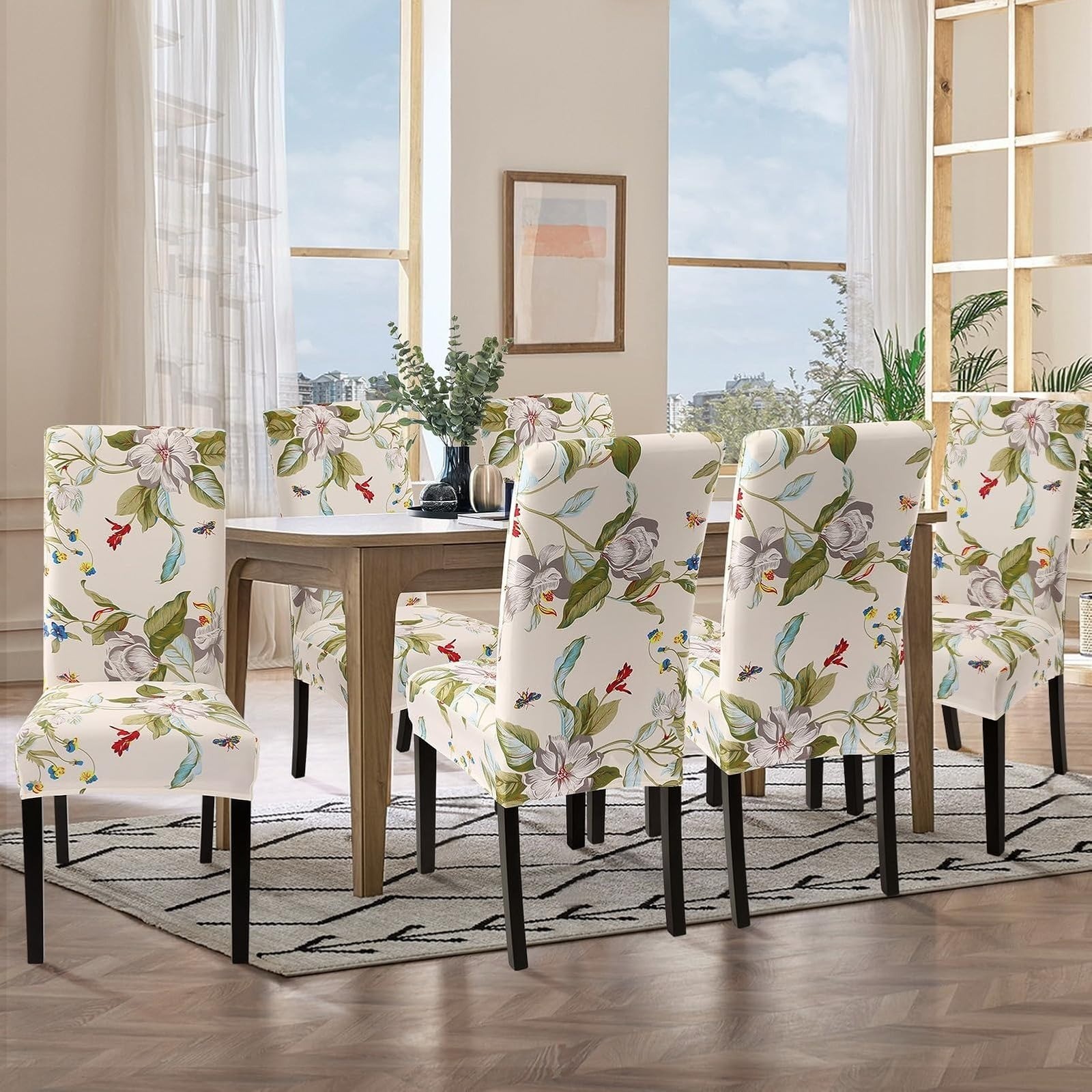 SearchI Dining Room Chair Covers Set of 2, Stretch Removable Washable