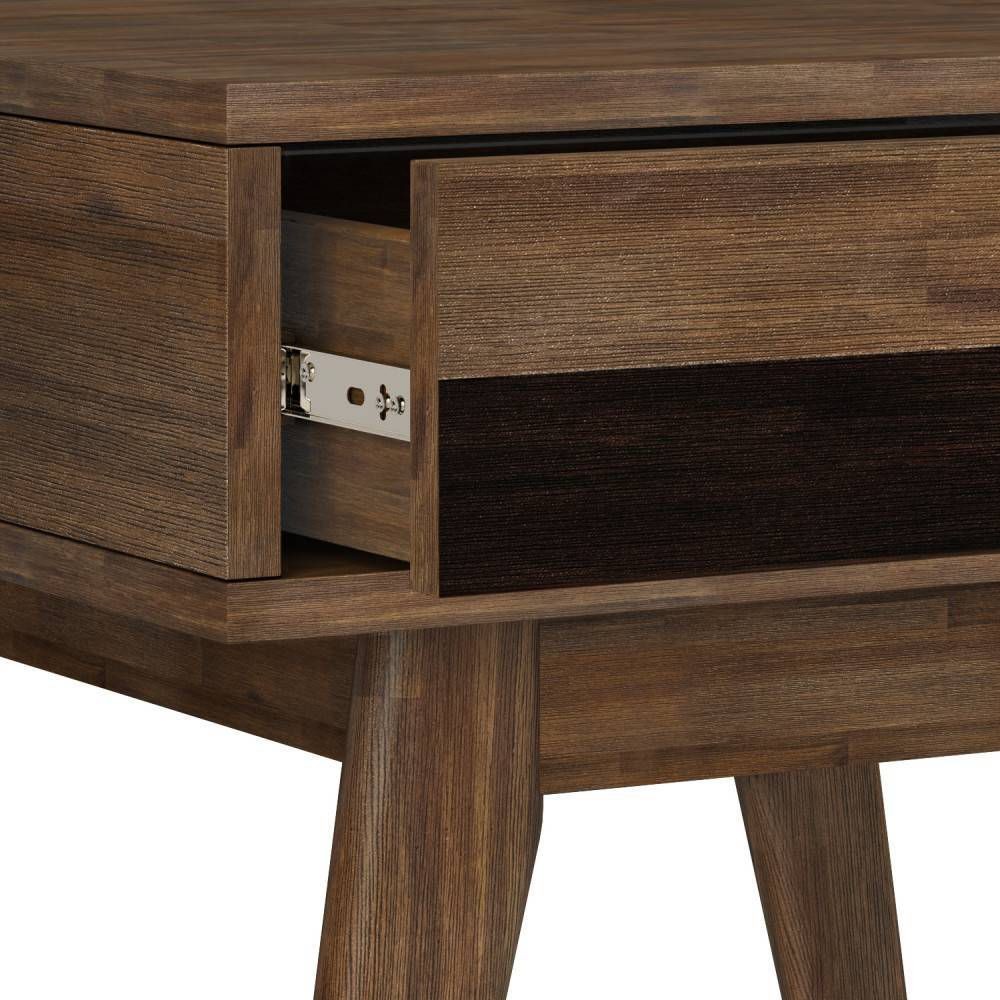 Wright End Table Rustic Natural Aged Brown – WyndenHall: Solid
