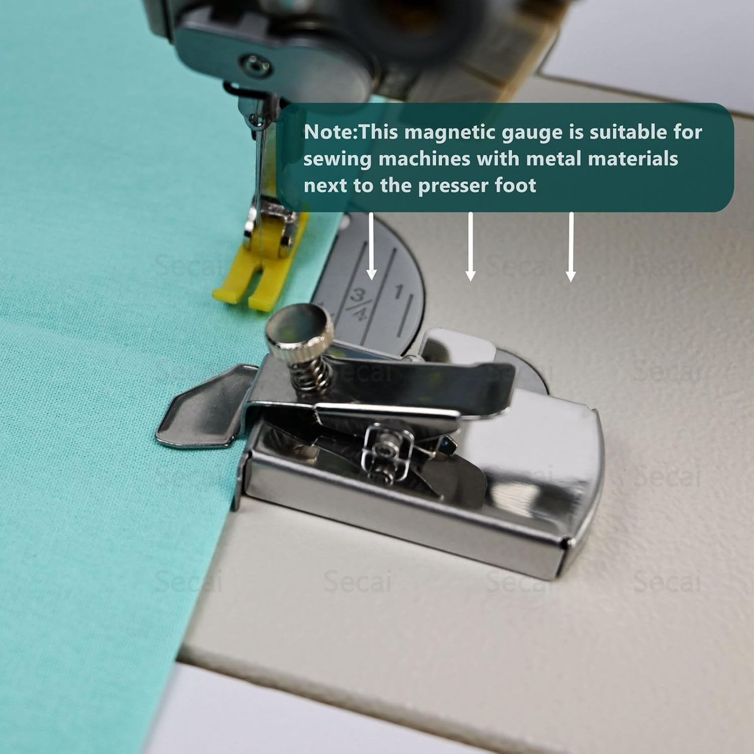 Magnetic Seam Guide Ruler for Sewing Machines – 2 Pcs Metallic Quilting Tools