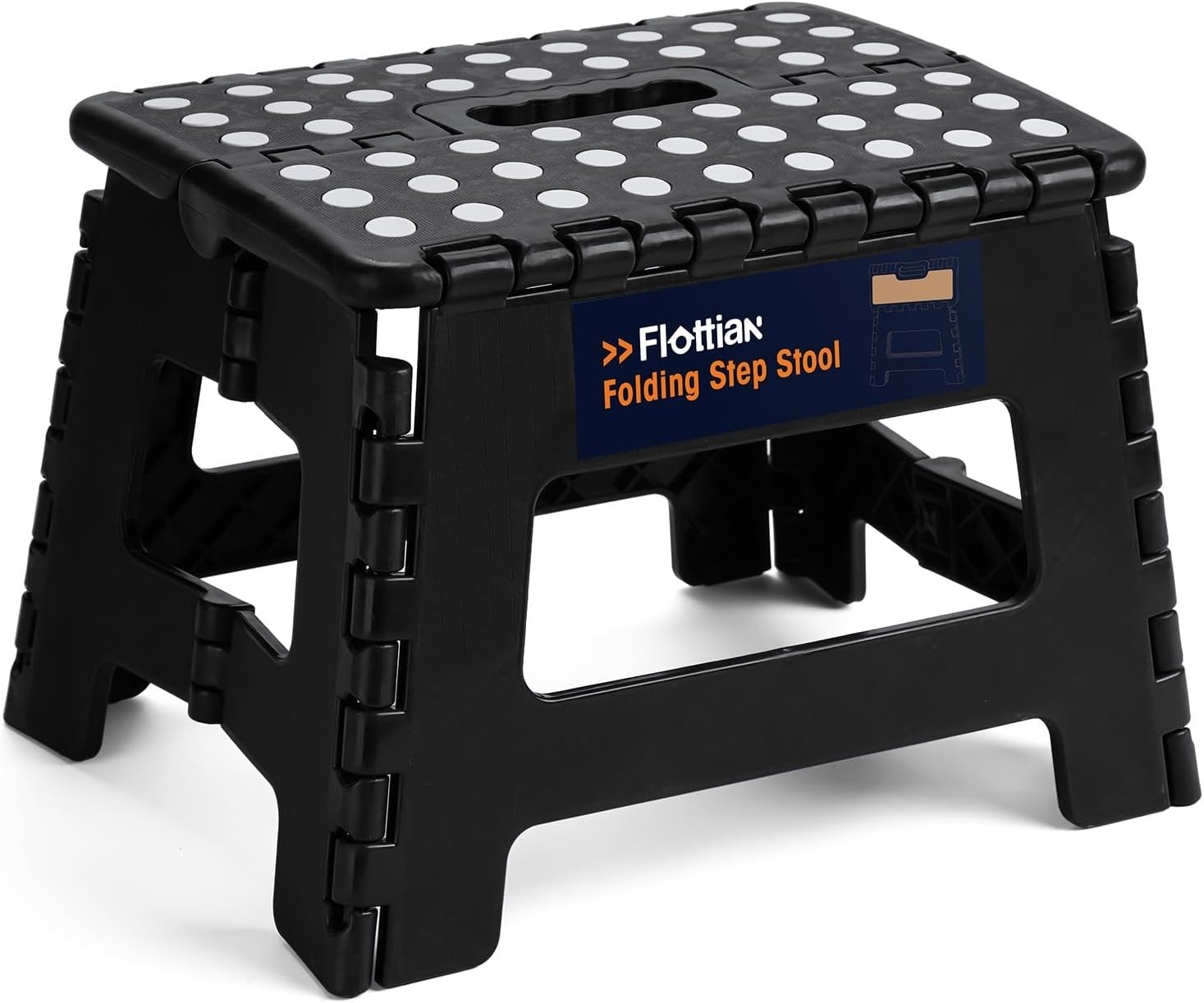 Versatile 9″ Step Stool for Kitchen & Bathroom – Holds Up to 300 lbs, Black