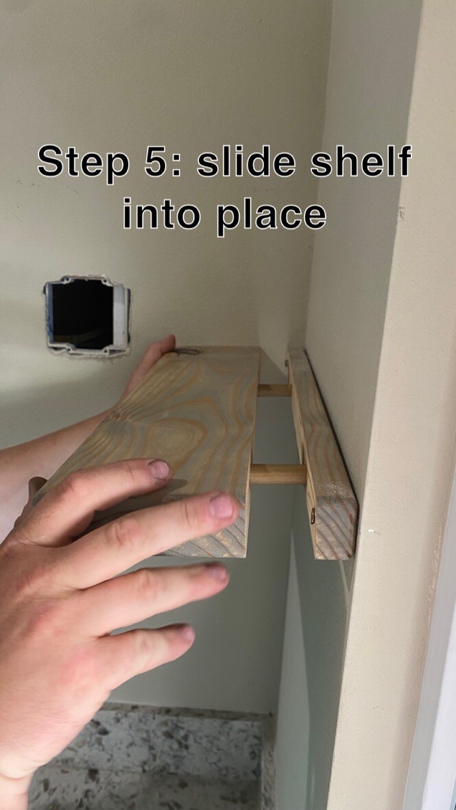 EASY install floating shelves solid wood handmade 4 colors screws & bit provided