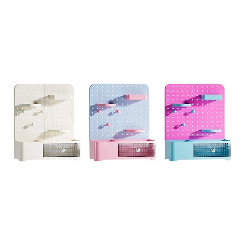 Space Saving Figure Display Case Modern Grids Panel Design ABS Plastic Multi