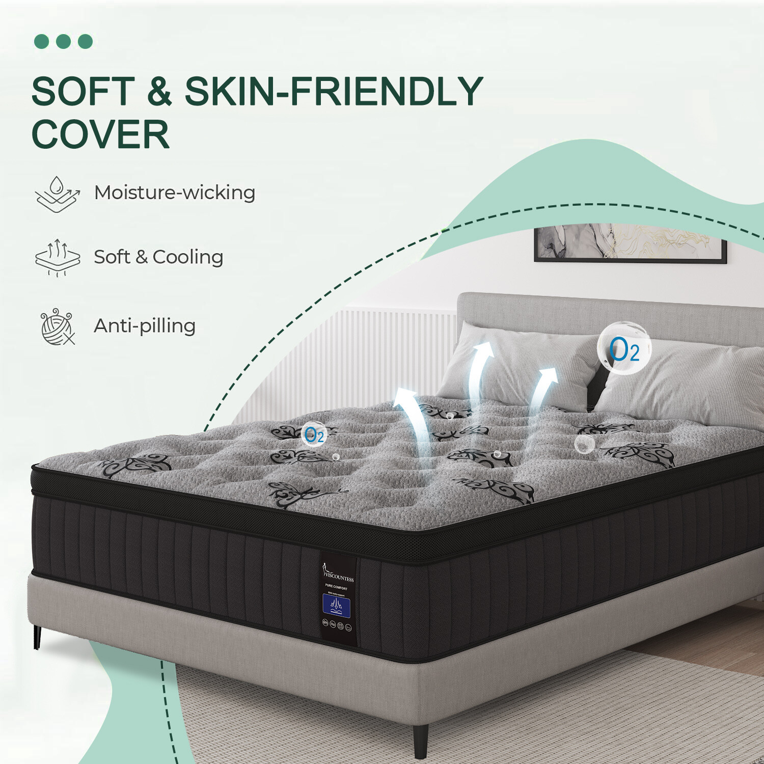 12″14″ Twin Full Queen King Size Mattress in a Box Hybrid Spring Gel Memory Foam