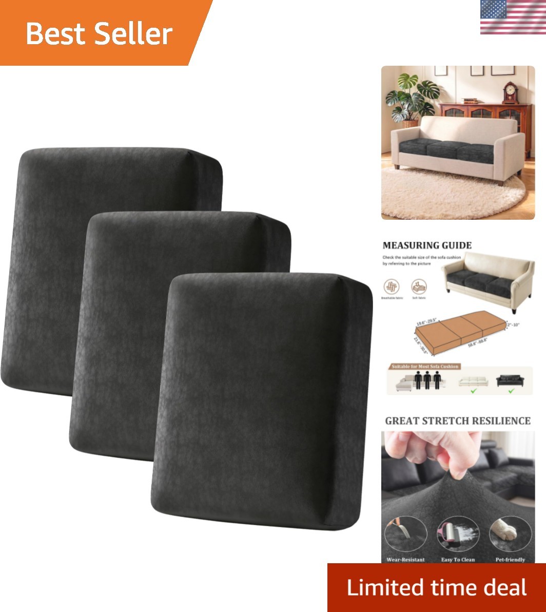 Faux Leather Look Couch Cushion Cover Skin-friendly Sofa Cushion Covers Indiv…