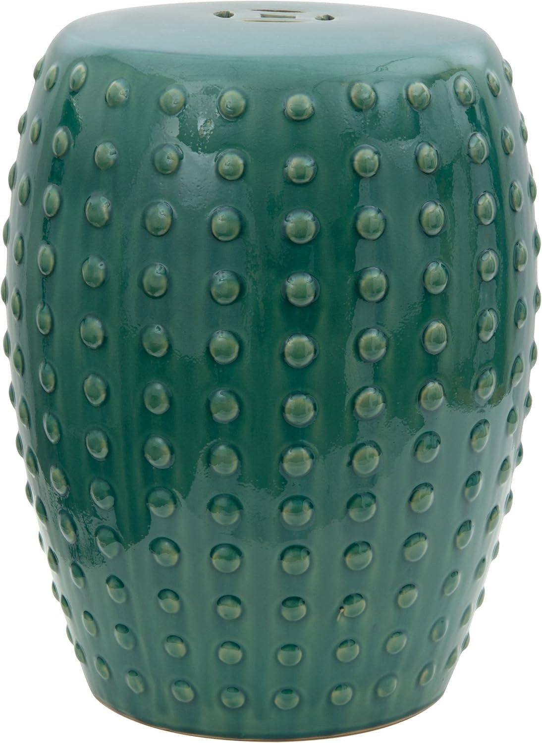 18″ Blue-Green Porcelain Garden Stool