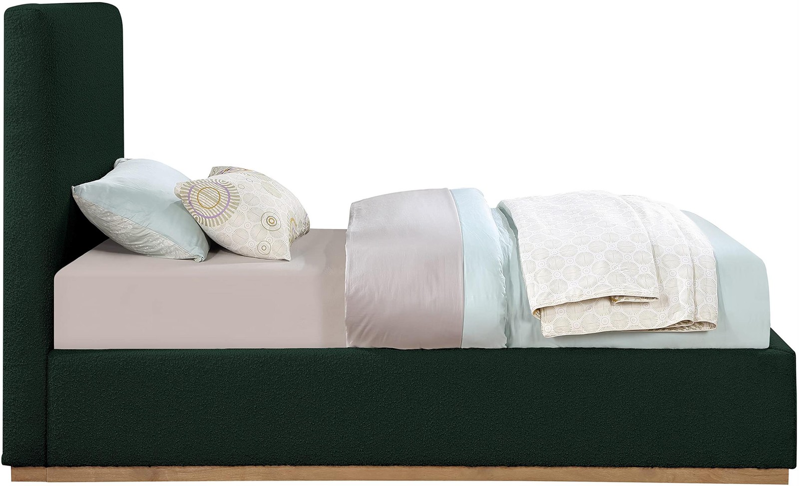 Meridian Furniture Monaco Green Fabric Twin Bed
