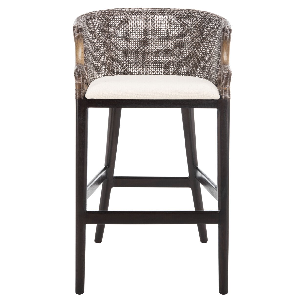SAFAVIEH Brando Bar Stool | Brown / White |