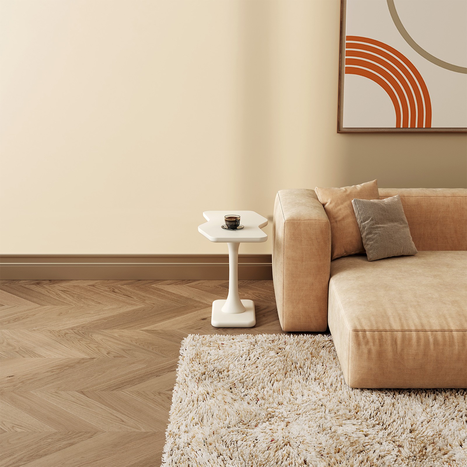 Modern Irregular End Table,Small SideTable,Sofa Table for Living Room,Nightstand