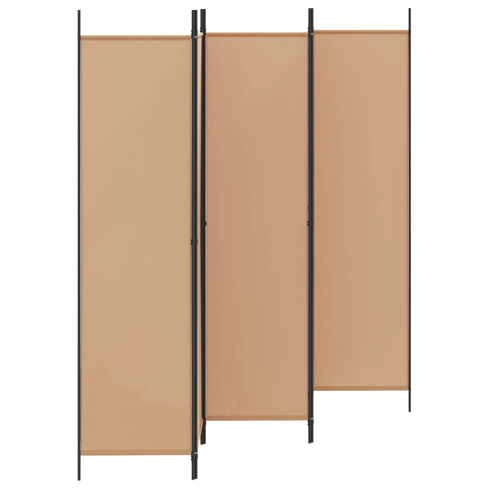 5-Panel Room Divider Beige 98.43 x 78.74 in Fabric