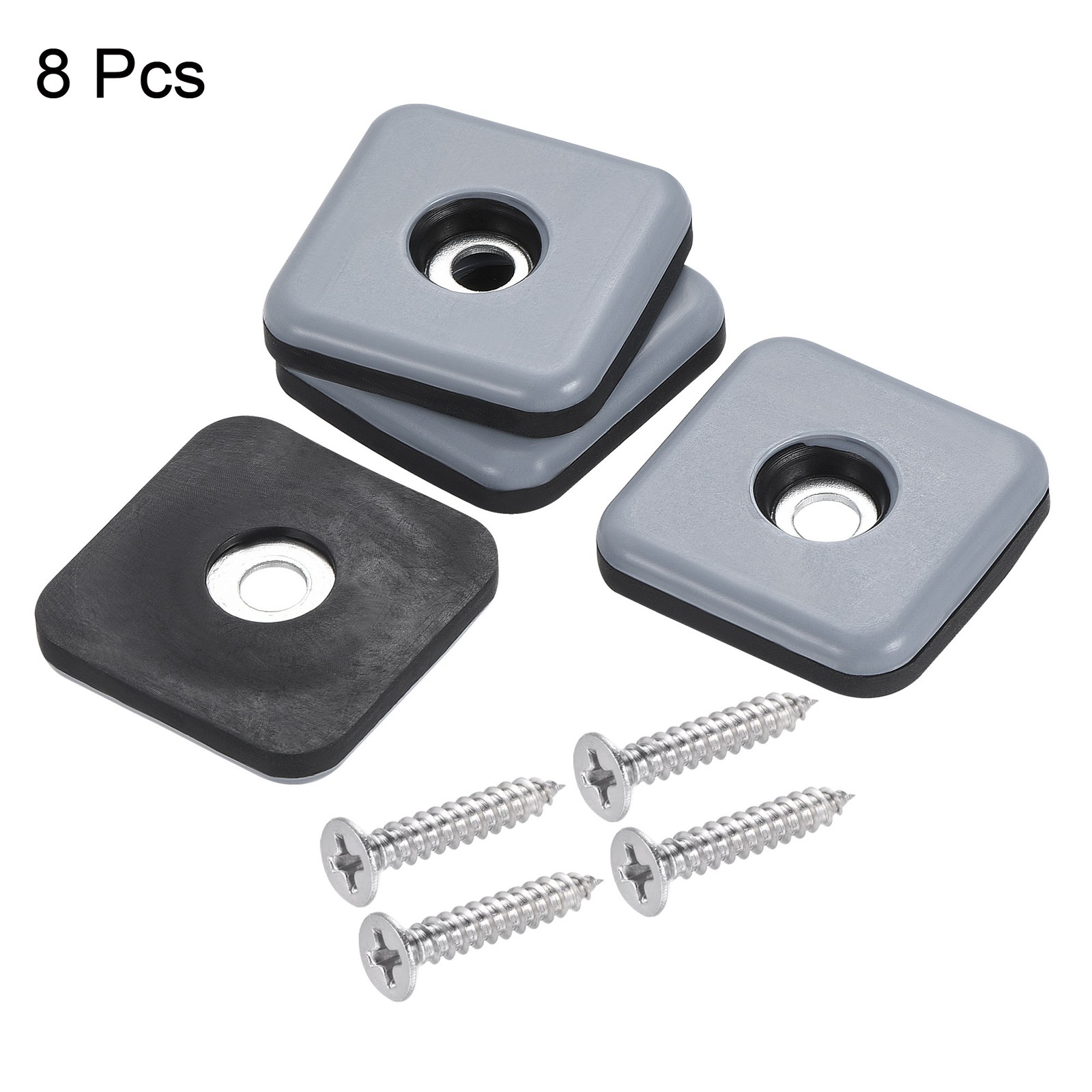 30x30x5.5mm Furniture Feet Slider Glide Screw-in Chair Leg Protector PTFE 8pcs
