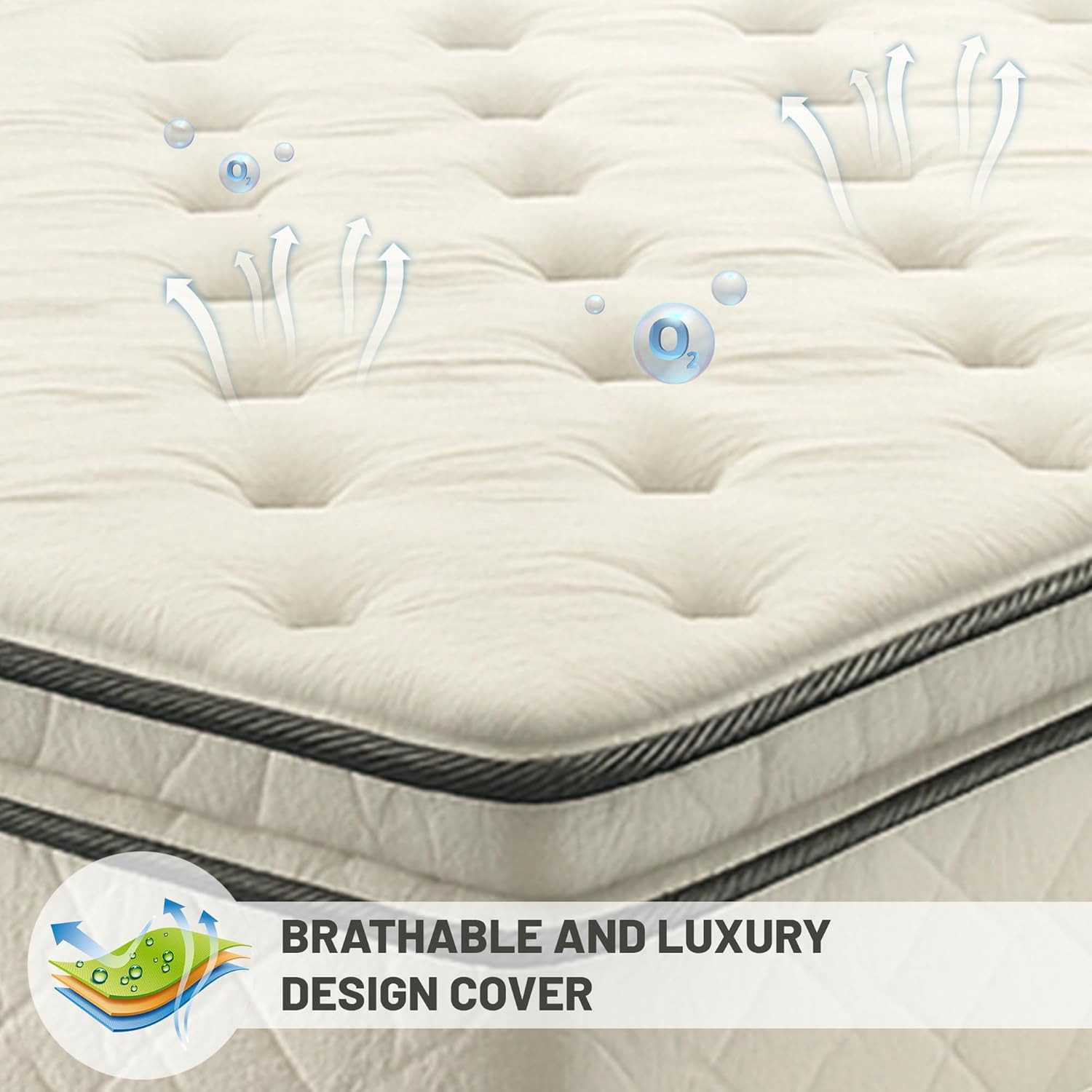 10-Inch Plush Pillowtop Innerspring Mattress – Full XL Size Comfort