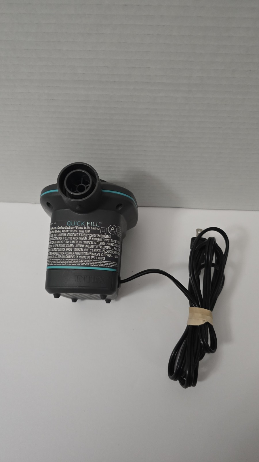 Intex Quick Fill Electric Air Pump 110V Inflator Air Mattress Pool Float