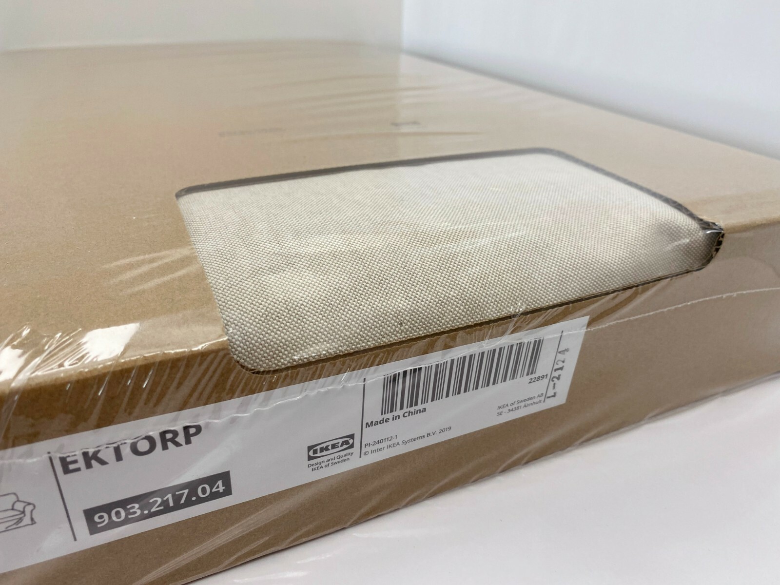 Ikea EKTORP 3-Seat Sofa (NOT Loveseat) COVER Lofallet Beige Complete Set – NEW