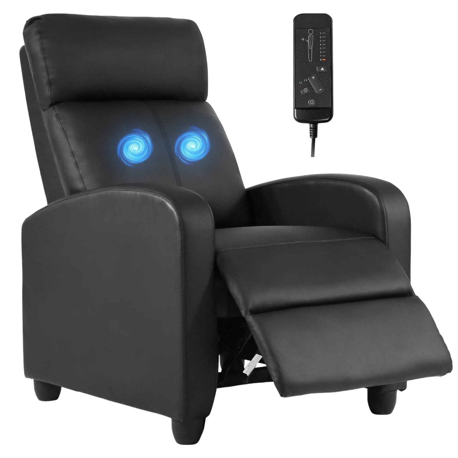 FDW Recliner Chair Recliner sofa with PU Leather Padded Seat Backrest for Living