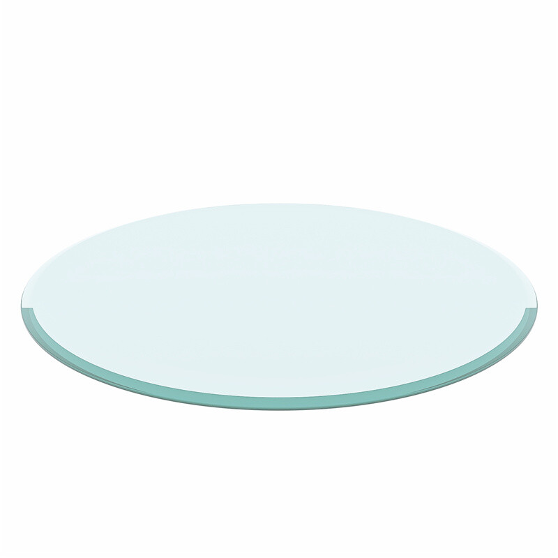 24″-36″ Inch Round Tempered Glass Table Top 1/2” Thick Beveled Polished Edge