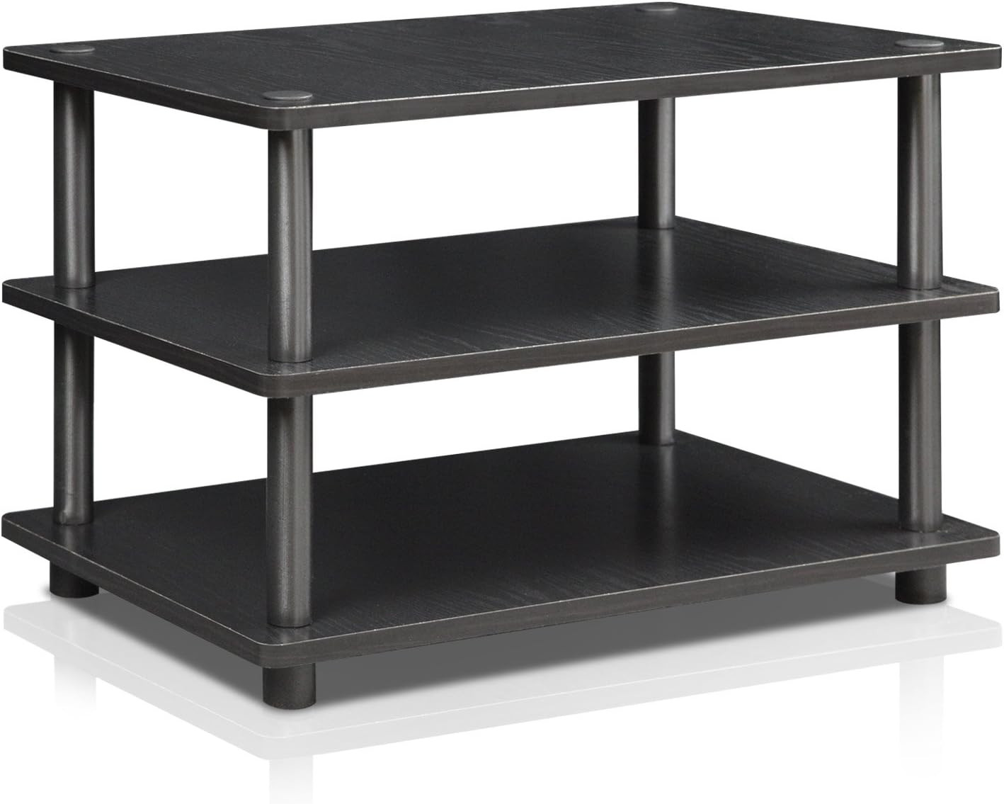 TURN-N-TUBE TV Stand, 3-Tier Corner Entertainment Center, Open Shelf Design TV C