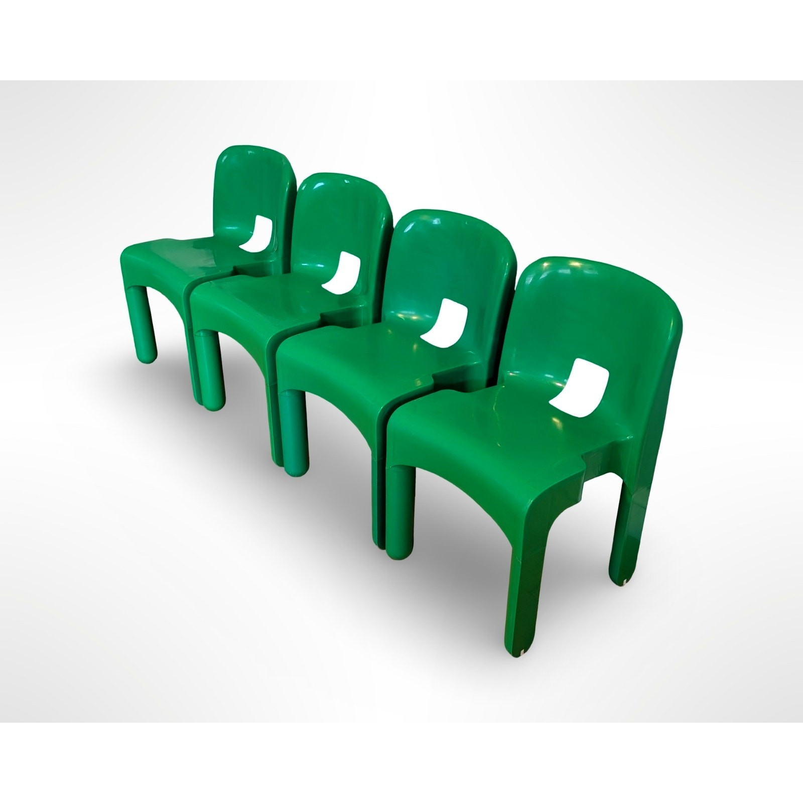 Set of 4 Joe Colombo Universale 4868 Chairs Kartell Mid Century Modern MCM