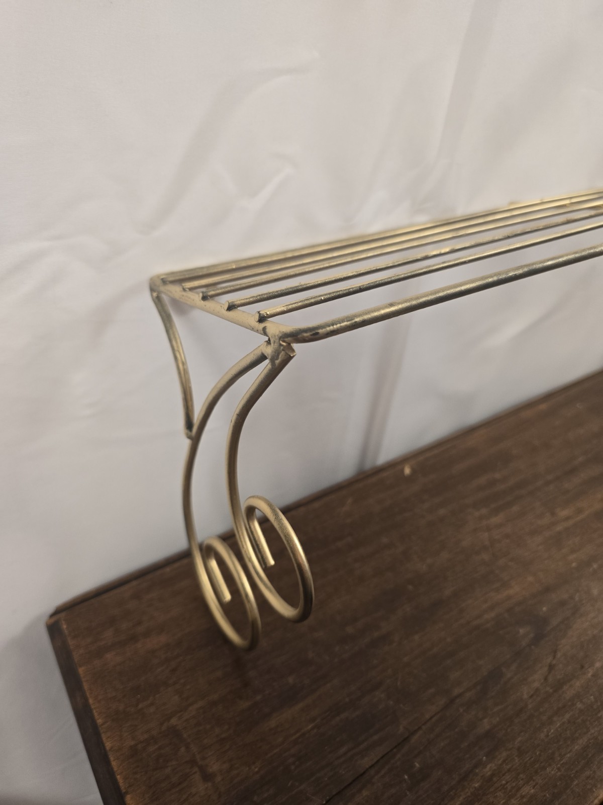 VTG Ornate Metal Gold Homco Hollywood Regency Wall Hanging Shelf Grandmacore