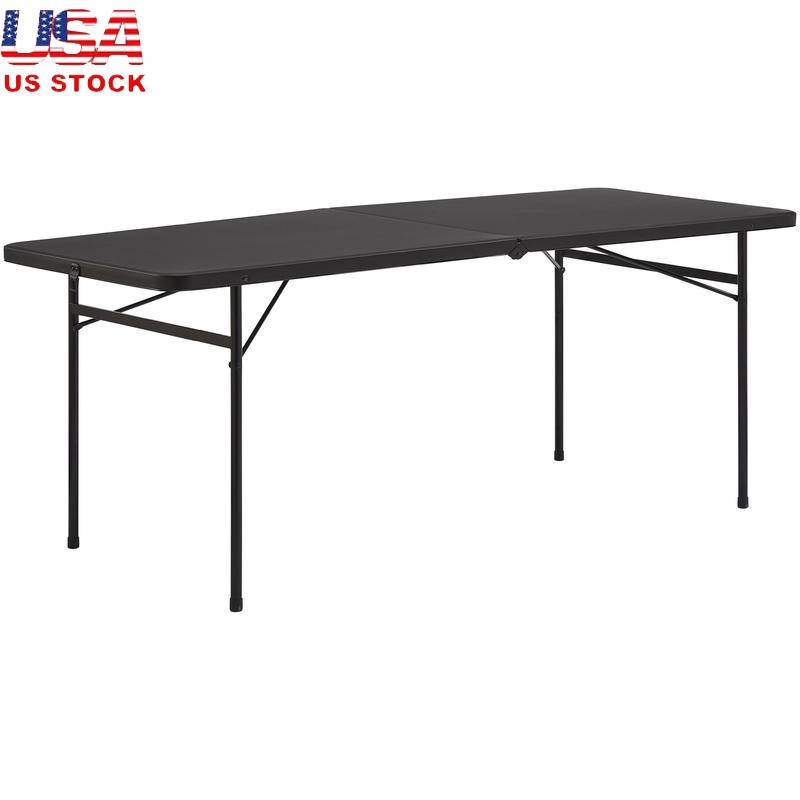 72 Inch Folding Table Portable Easy Storage Indoor Outdoor Durable Heavy Duty US