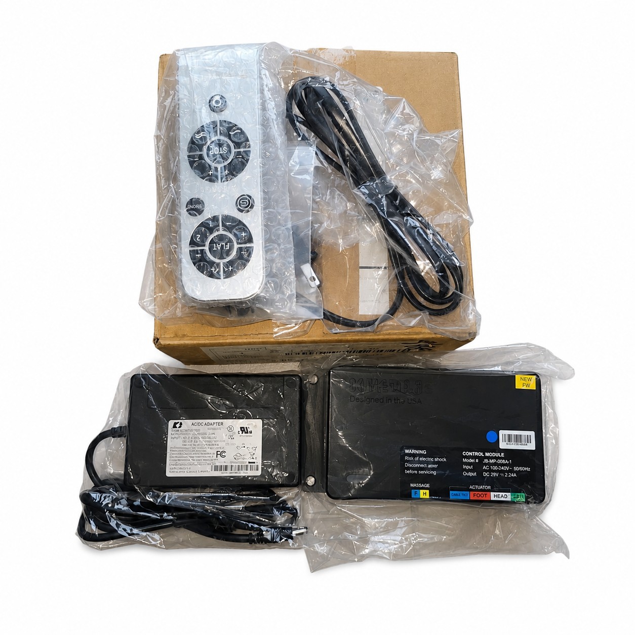NEW Open Box Reverie JB-MP-208-A1 Bed Control Module Box Power Supply Remote Kit