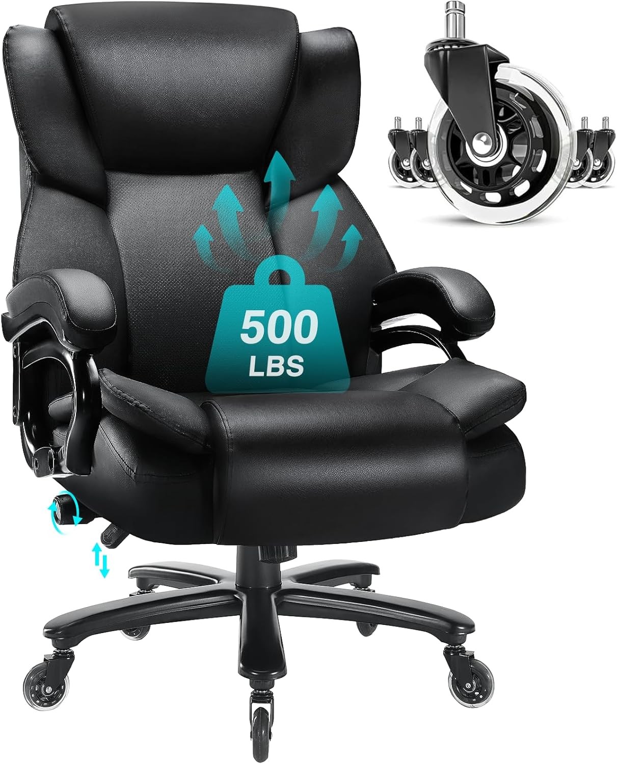 Induear 500lbs Big and Tall Office Chair, Heavy Duty Office Chair for